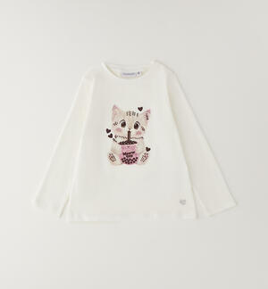 Maglia girocollo da bambina