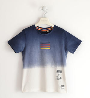 100% cotton boy short-sleeved t-shirt BLUE