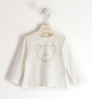Girl's t-shirt with sequin teddy bear