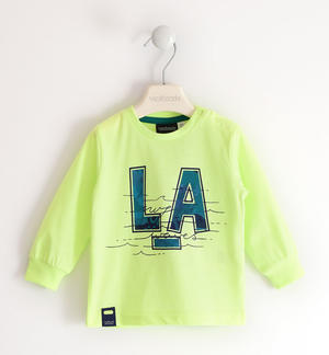 Long sleeved T-shirt with "LA" print GREEN