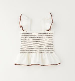 Maglietta con volant bambina