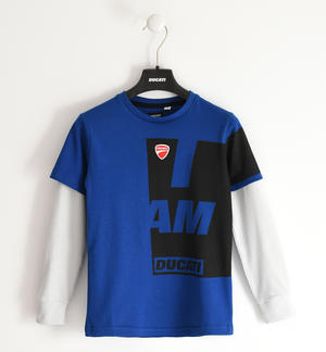 Ducati double sleeve t-shirt for boys BLUE