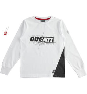 Maglietta girocollo in jersey 100% cotone Sarabanda interpreta Ducati
