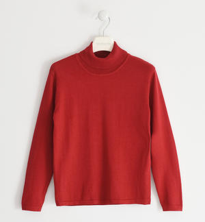 Boy's high neck sweater RED