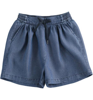 100% lyocell shorts for girls BLUE