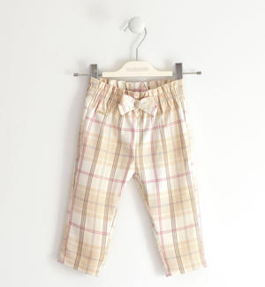 Girl's trousers with bow PINK