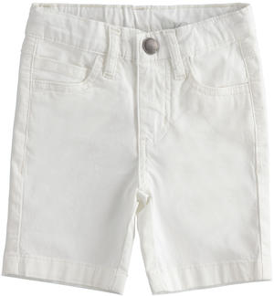 Boys shorts, slim fit model WHITE