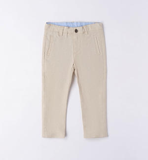Boys' formal trousers BEIGE