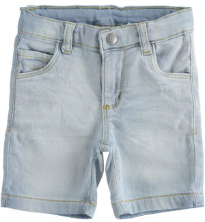 Denim short trousers for boy LIGHT BLUE