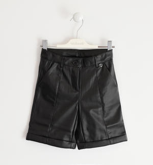Short trousers in shiny fabric BLACK