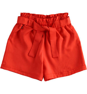 100% lyocell short trousers for girls PINK