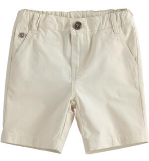 Cotton nylon short trousers for boy BEIGE