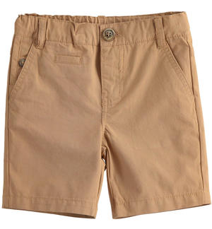 Cotton nylon short trousers for boy BROWN
