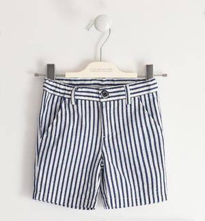 Striped short trousers for boy BLUE