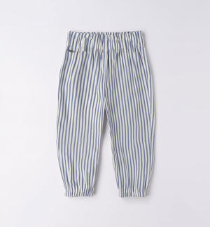 Girl's long striped trousers