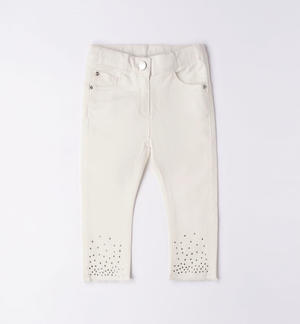 Girl's long trousers with rhinestones