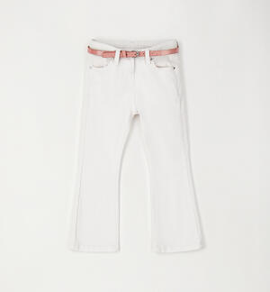 Girls' trousers with belt
