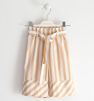 Striped print trousers for girl