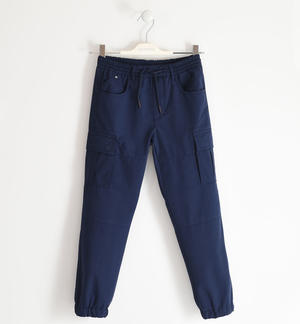 Cargo model trousers for boys BLUE