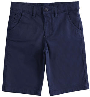 Slim fit twill trousers for boy BLUE