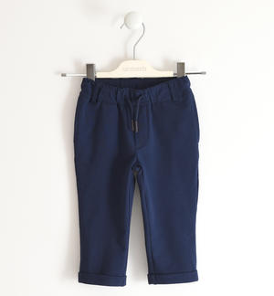 Fleece elegant trousers for boys BLUE