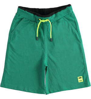 100% cotton shorts for boy basketball model GREEN