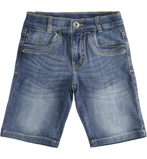 Denim short trousers for boys BLUE