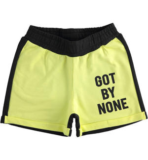 Two-tone girl's sports trousers YELLOW