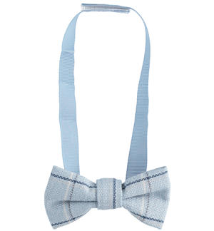 Boy's bow tie with check pattern BLUE