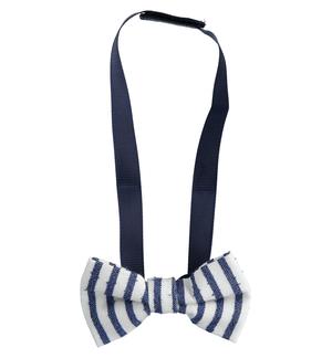 Striped pattern bow tie for boys BLUE