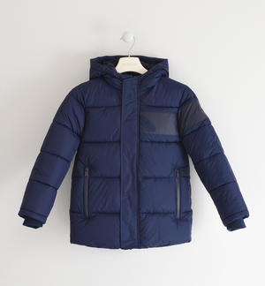 Boy's padded jacket with hood BLUE