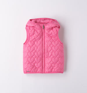 Girl's sleeveless padded jacket PINK