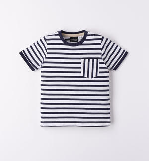 Boys' striped t-shirt with pocket
