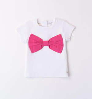 Girls' T-shirt with bow
