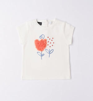 Girl's T-shirt with flowers