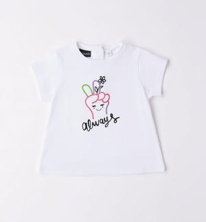 Girl's coloured print T-shirt