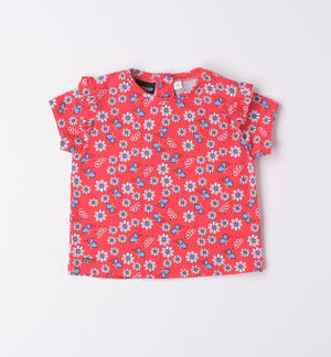 Girl's T-shirt with flowers