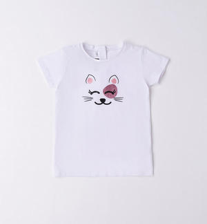 Girl's glitter kitten T-shirt