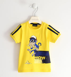 100% cotton t-shirt with monkey YELLOW