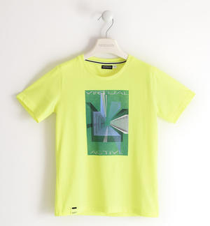 Boys¿ t-shirt with virtual print YELLOW