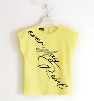 T-shirt for girls with different prints YELLOW
