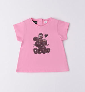 Girl's sequin bunny T-shirt