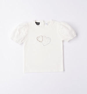 Girl's rhinestone hearts T-shirt
