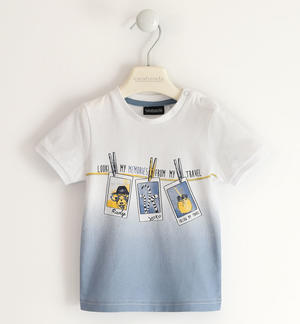 T-shirt per bambino 100% cotone con simpatiche stampe BIANCO