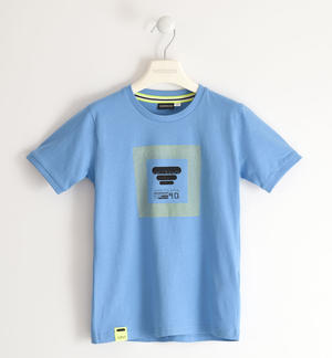 100% cotton T-shirt for boys with different prints LIGHT BLUE