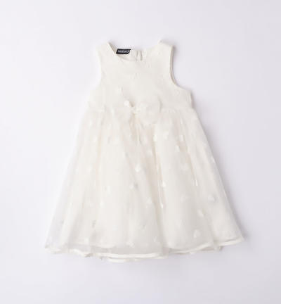 Girl's occasion wear dress in tulle CREAM