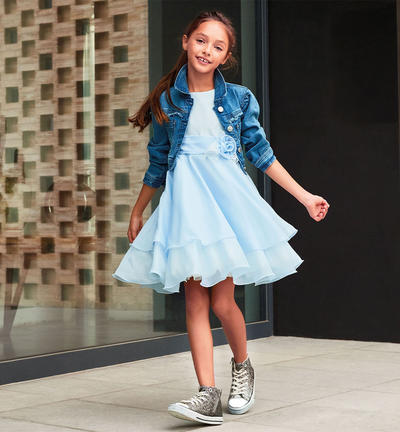 Abito cerimonia ragazza BLU