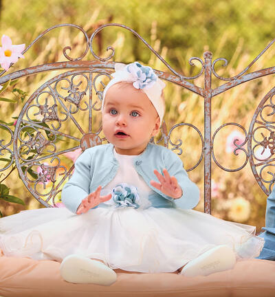 Baby girl christening dress LIGHT BLUE