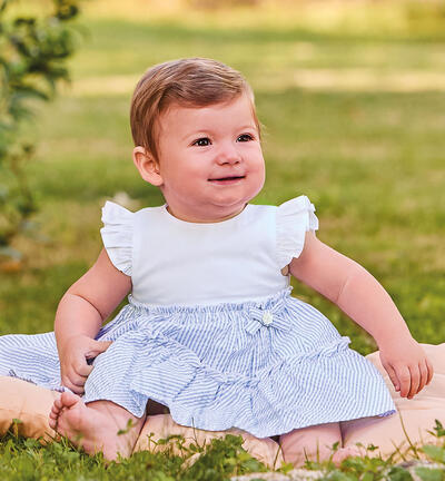 Abito da neonata Minibanda BIANCO