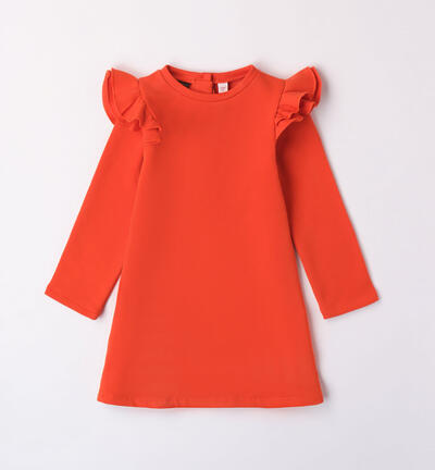 Girls' fleece dress ORANGE